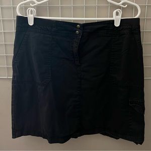 Black cargo skirt